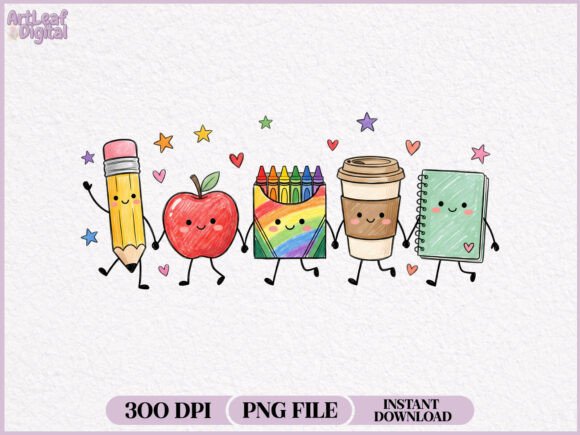 Download Back to School Friends Supplies PNG - Back to school Collection
