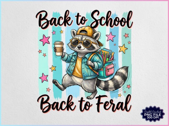 Download Back to School Back to Feral Raccoon PNG - Back to school Collection