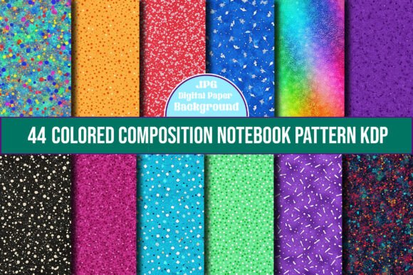 Download Colored Composition Notebook Pattern KDP - Premium Resources