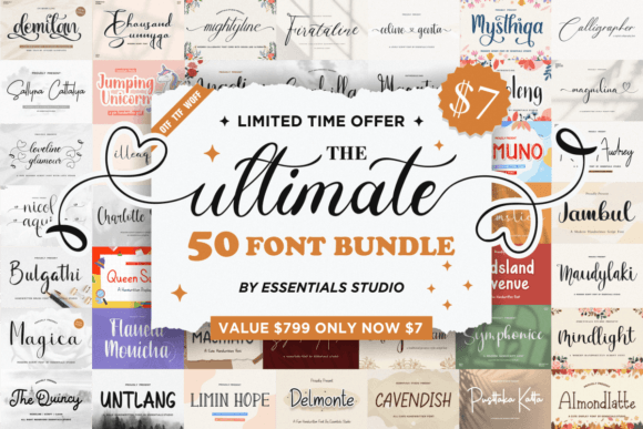 Download The Ultimate Crafting Font Bundle - Crafting font Collection