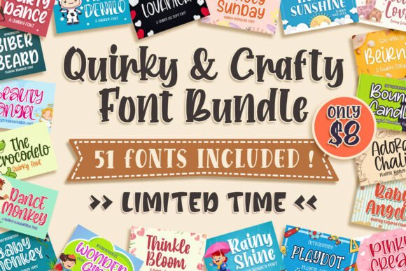 Download Quirky &amp; Crafty Font Bundle - Crafty Collection